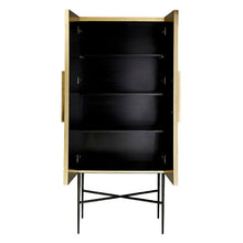 Load image into Gallery viewer, Oria Scalloped Brass Foil Cabinet