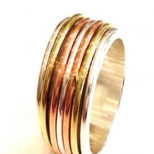 Load image into Gallery viewer, Copper and silver rings on band