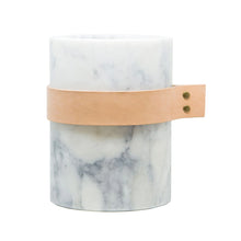 Load image into Gallery viewer, Marble & Leather Vase