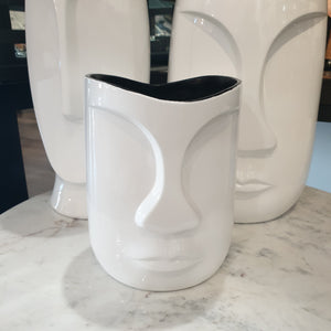 The Face White Pearl Vase