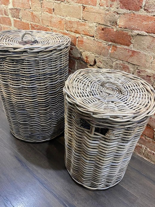 Round Rattan Laundry Basket