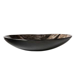 Horn Round Bowl With Etch