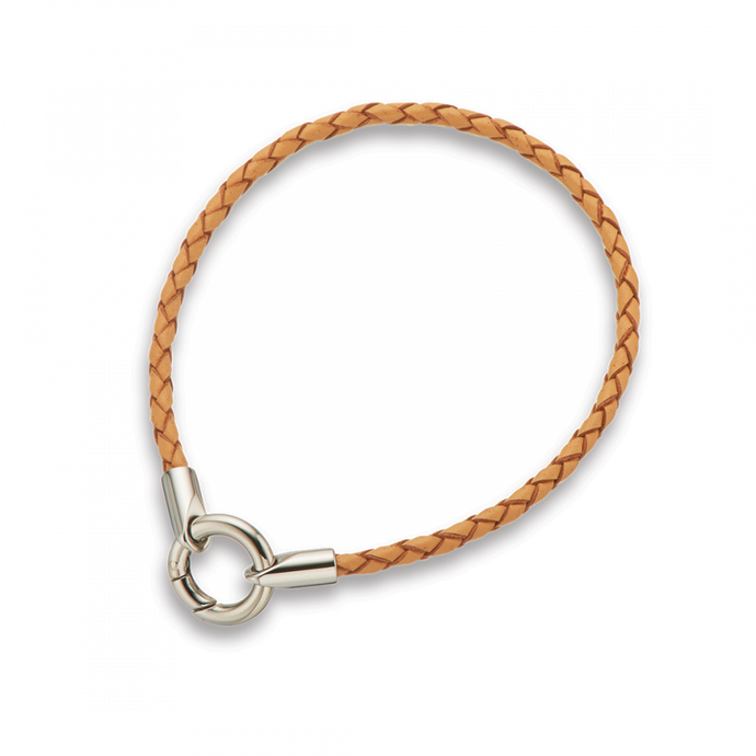 Round Plaited fine Leather Bracelet