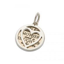 Load image into Gallery viewer, Love Between Mother &amp; Daughter Heart Slider Charm