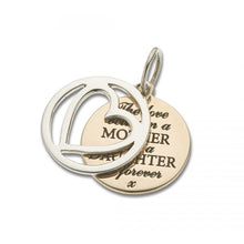 Load image into Gallery viewer, Love Between Mother &amp; Daughter Heart Slider Charm