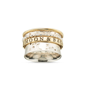 Moon and Back Meditation Spinning Ring