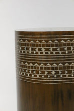 Load image into Gallery viewer, Wood Drum Side Table