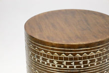 Load image into Gallery viewer, Wood Drum Side Table