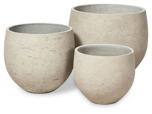 Round Cement Pots