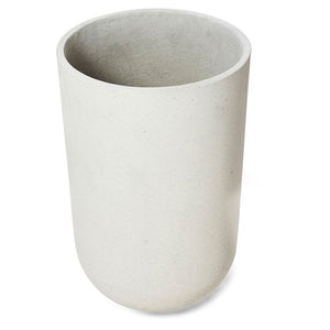 Tall lime concrete pot