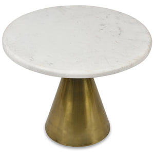 Pedestal Marble Side Table