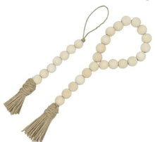 Load image into Gallery viewer, Wood Beads with Tassels