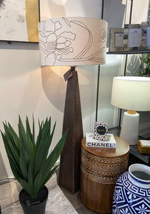 Floor Lamp with Custom Made European Lamp Shade