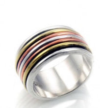 Load image into Gallery viewer, Copper and silver rings on band