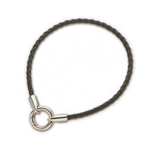 Load image into Gallery viewer, Round Plaited fine Leather Bracelet