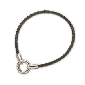 Round Plaited fine Leather Bracelet