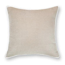 Load image into Gallery viewer, Piped Linen Natural White Lounge Cushion