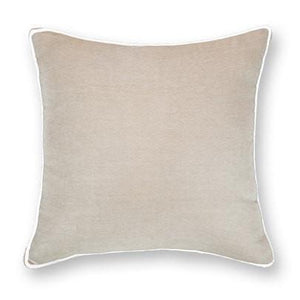 Piped Linen Natural White Lounge Cushion