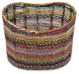 Amita Fabric Woven Oval Basket