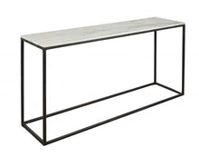Load image into Gallery viewer, Stone Console Table with Black Base