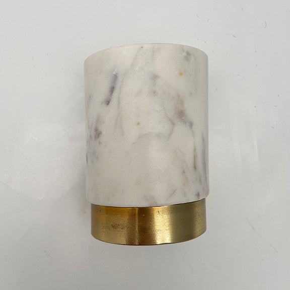 Marble Canister w/ Brass Ring