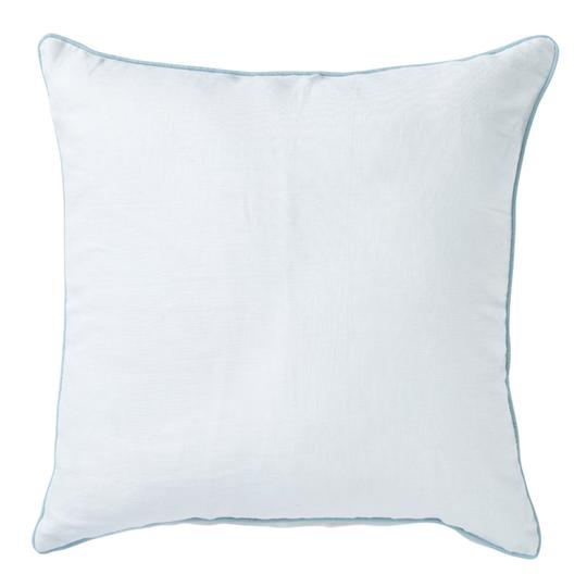 Linen Piping Sky Blue Cushion