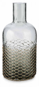 Glass Vase w/ Copper Net